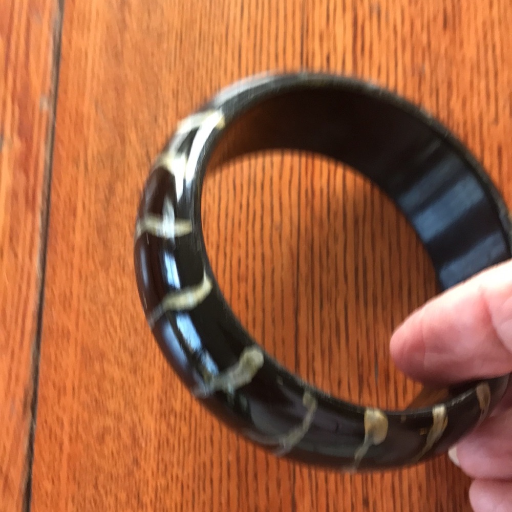 Black/White Animal Print Bangle